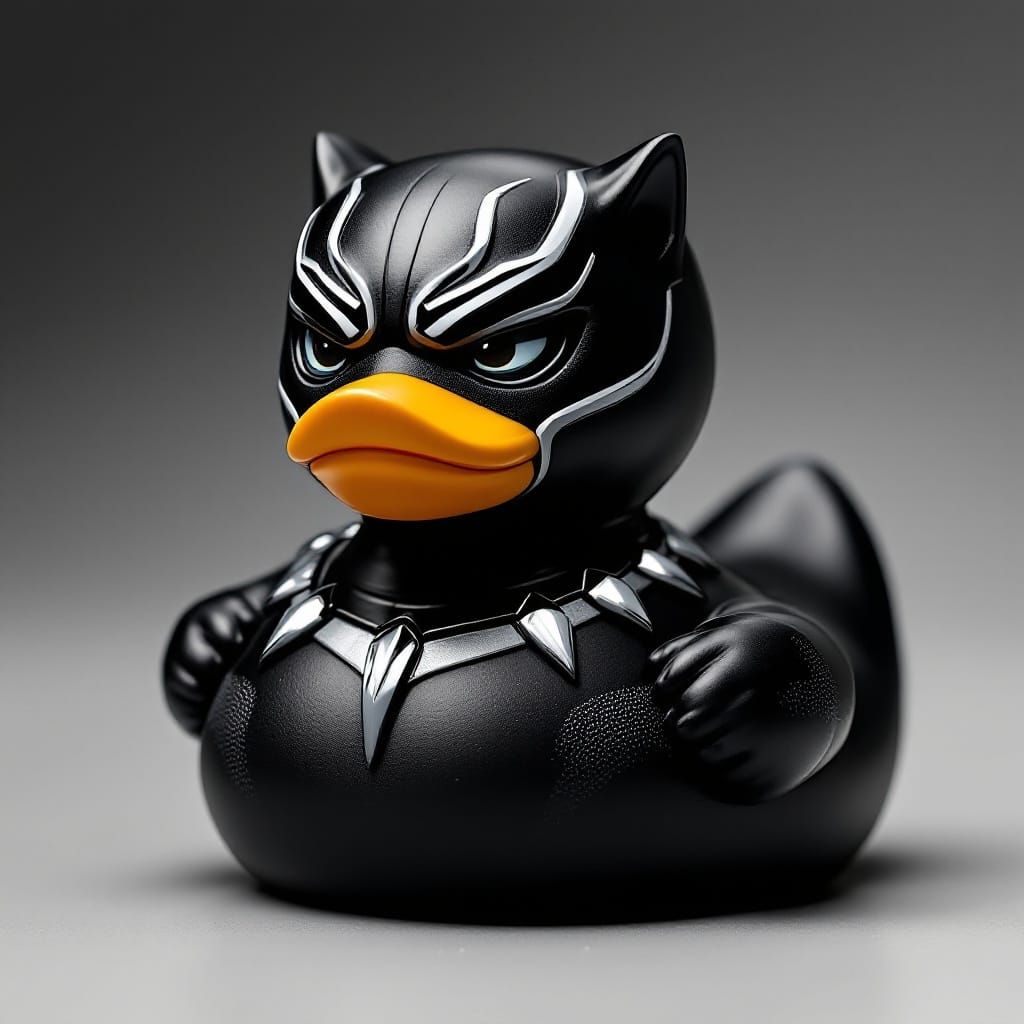 black panther rubber duck