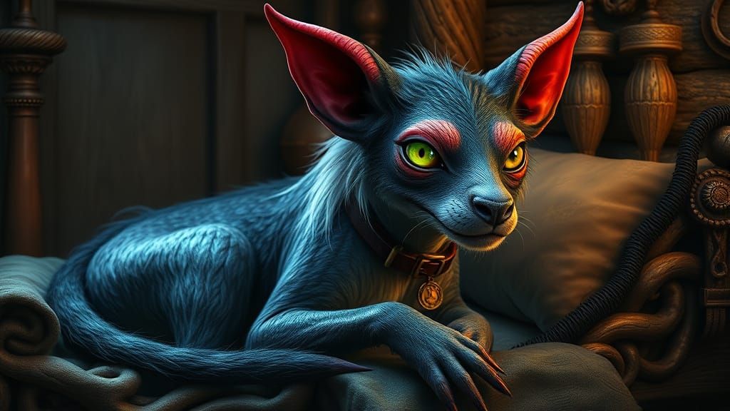 Enchanted Familiar in Whimsical Cottage