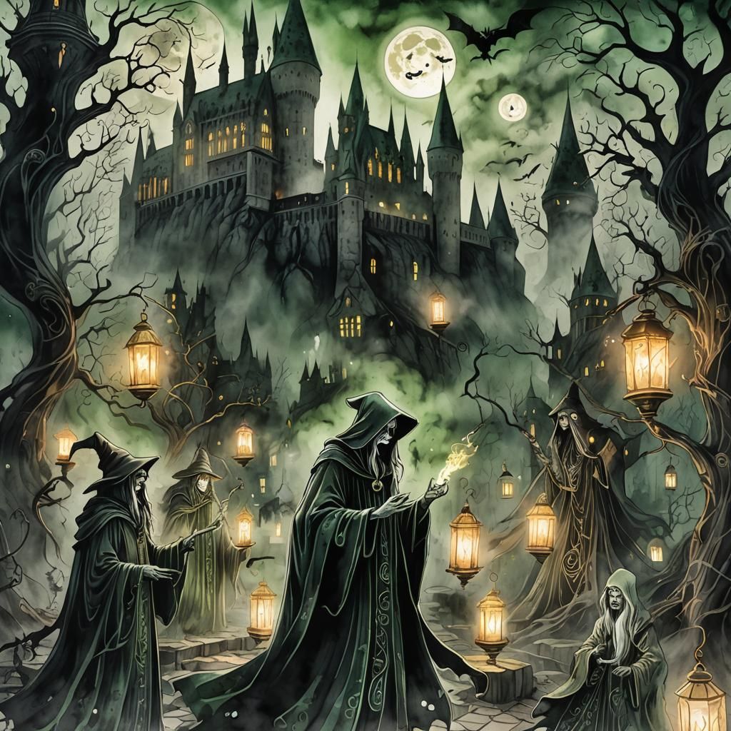 Dark Fantasy Anime: Halloween Night at Hogwarts
