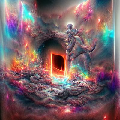 Cosmic Portal to Hell, Holographic Astral Illustration