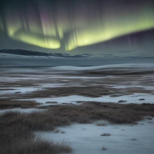 Icy Nomad in Frozen Landscape