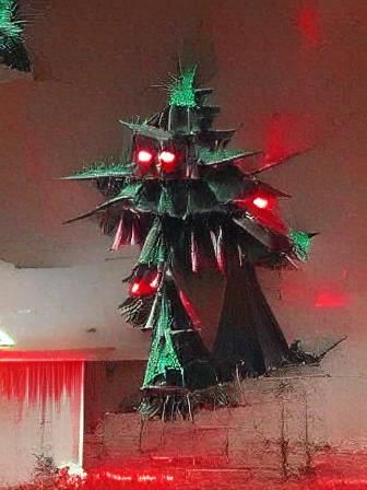 Menacing Evil Christmas Tree AI Art