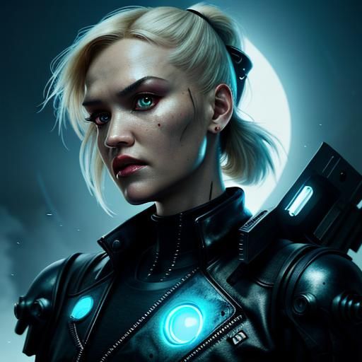 Gwen Stefani as a Terminatrix.