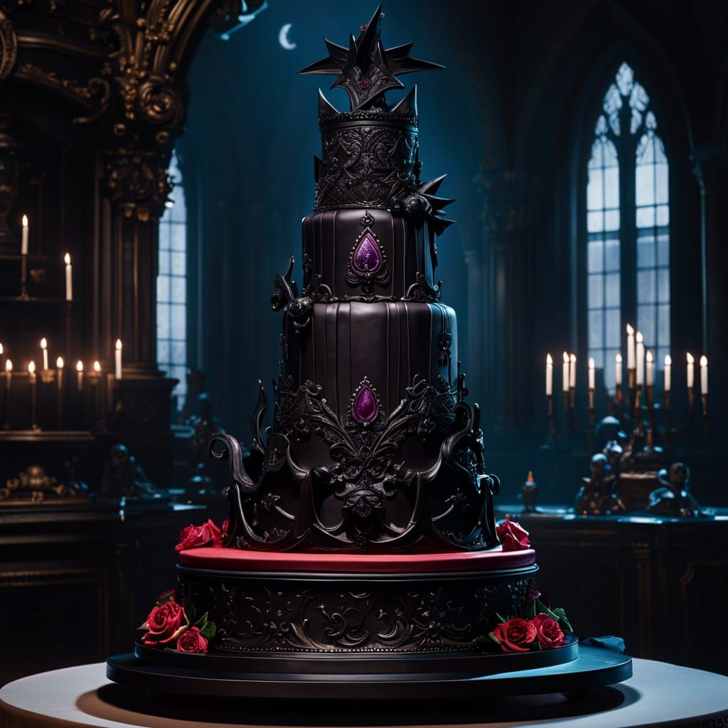 Witch Coven Wedding Cake: Hyperrealistic Fantasy Masterpiece