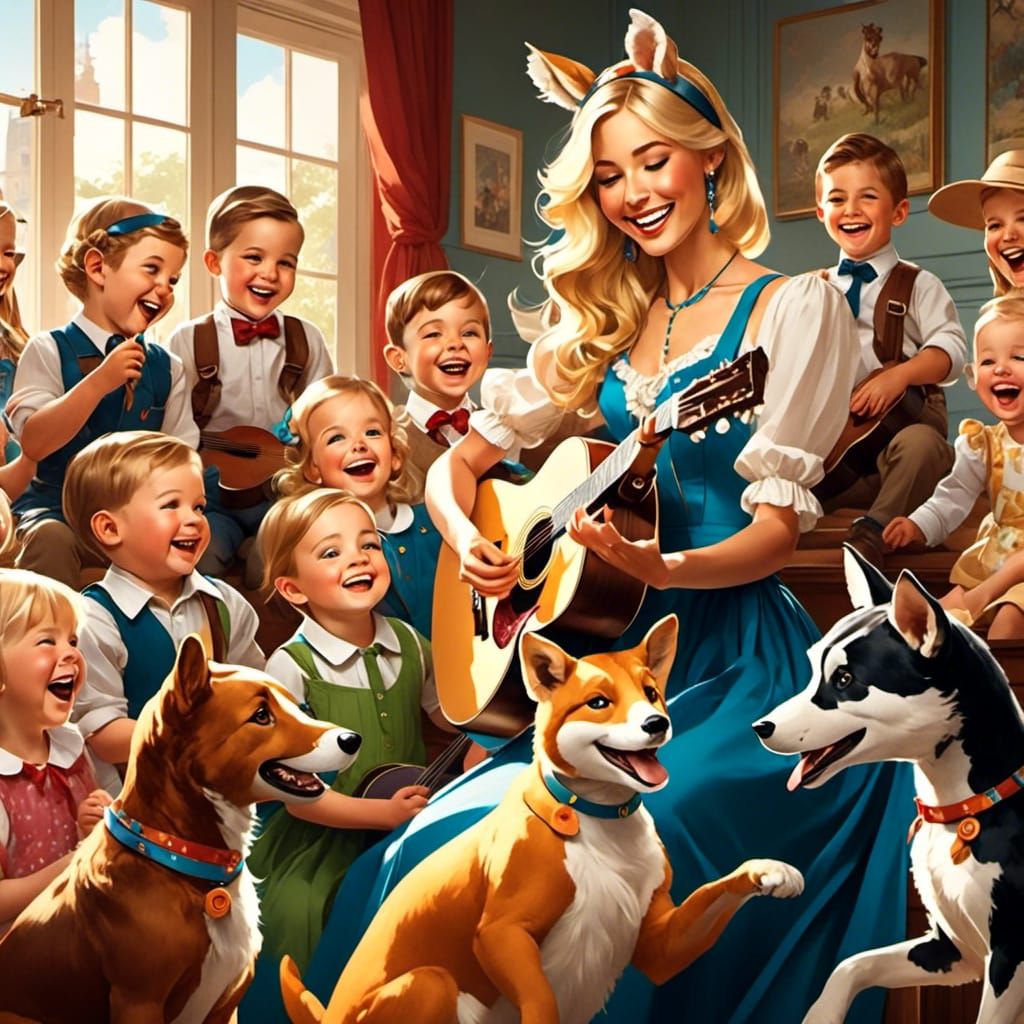 With another talent added to an endless list Julie entertains the local nursery school