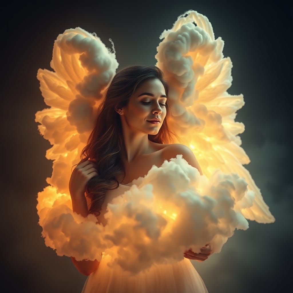 Angel of Serenity in Ethereal Glow