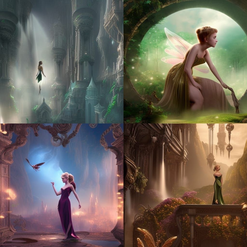 Epic Tinkerbell Digital Matte Painting