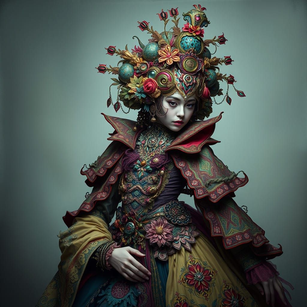 Ethereal Fantasy Costume in Vibrant Colors