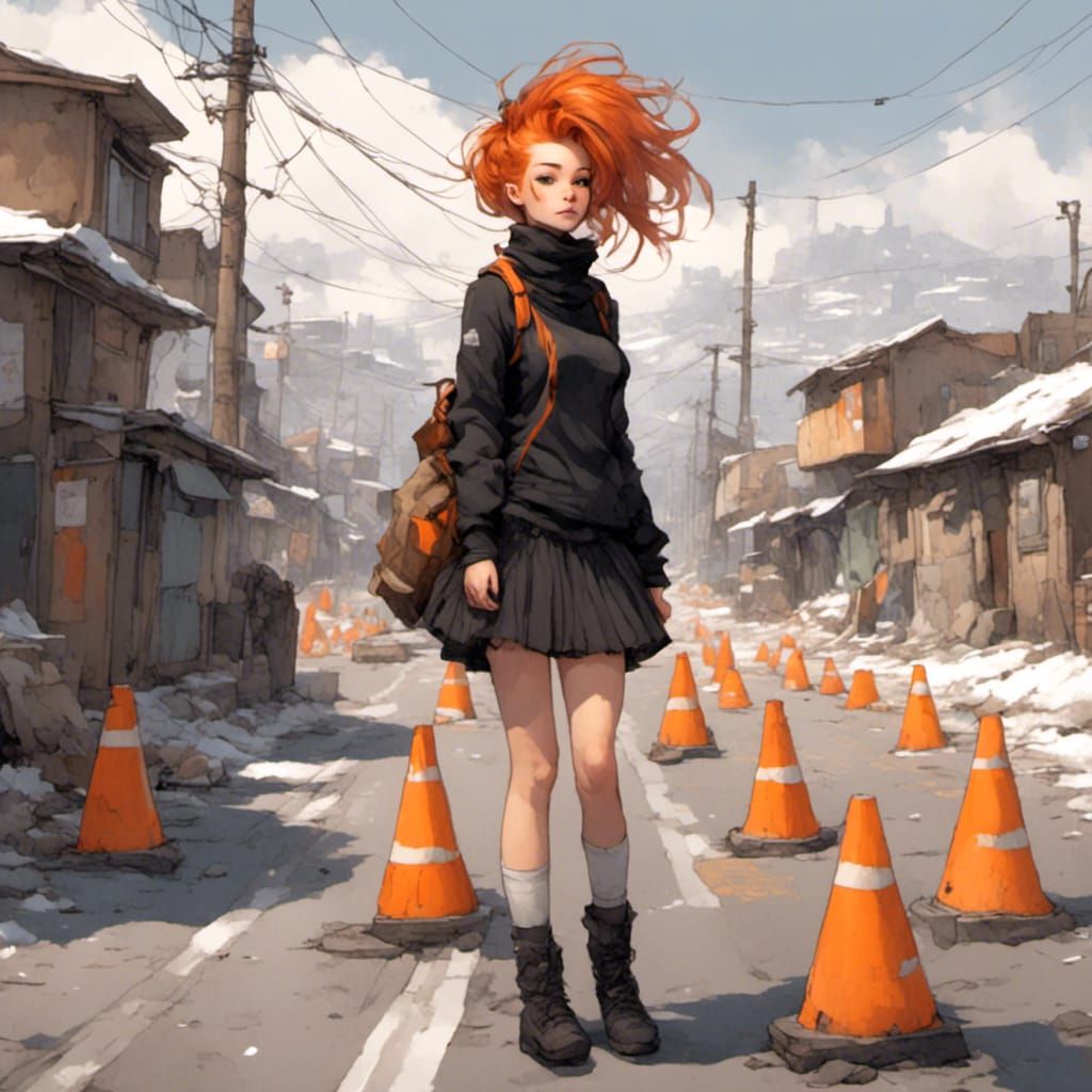 Fox-girl VIXEN and more of those DANG orange traffic cones!