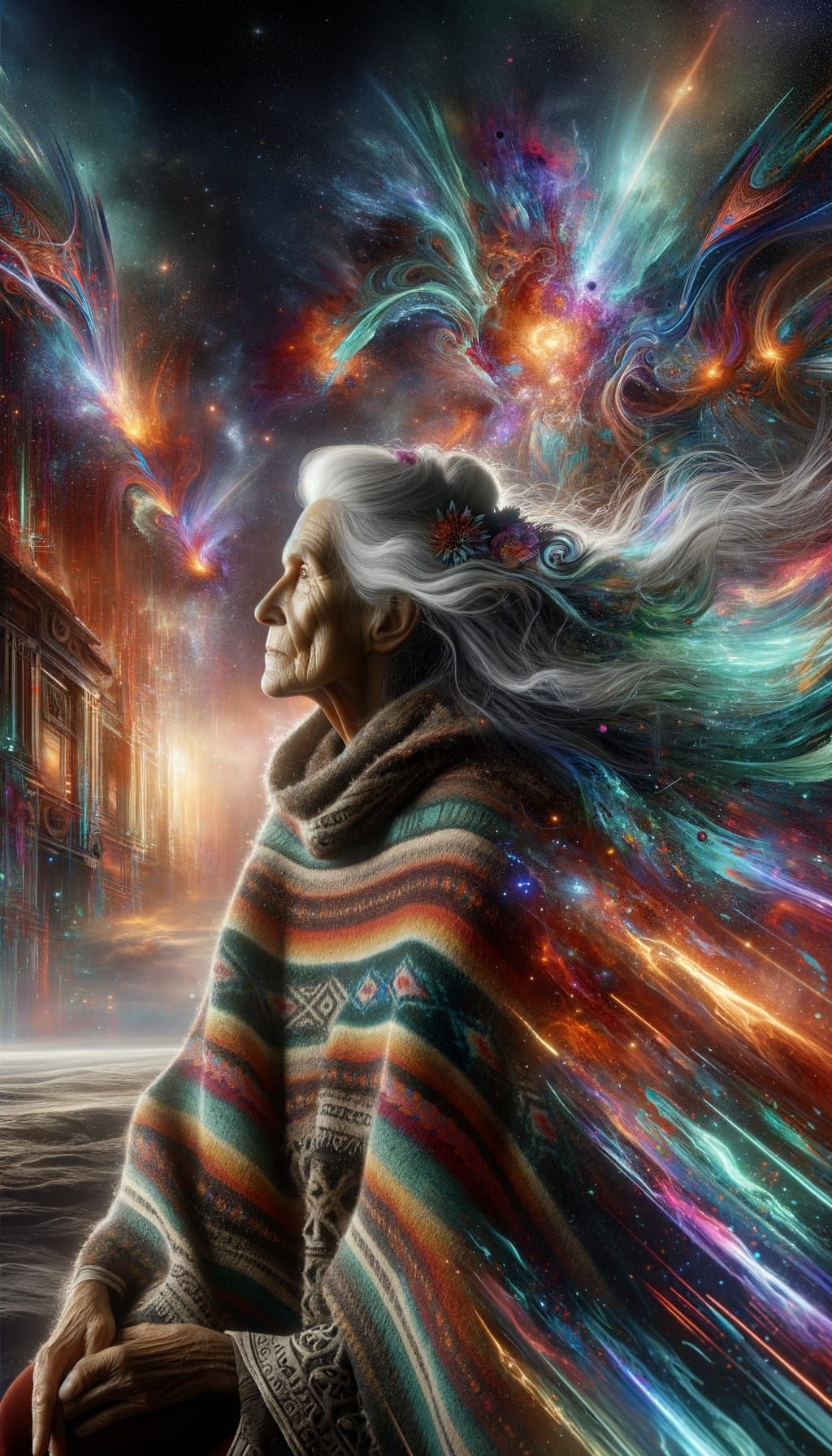 Galactic Grandmother: Cyberpunk Meets Andean Tradition