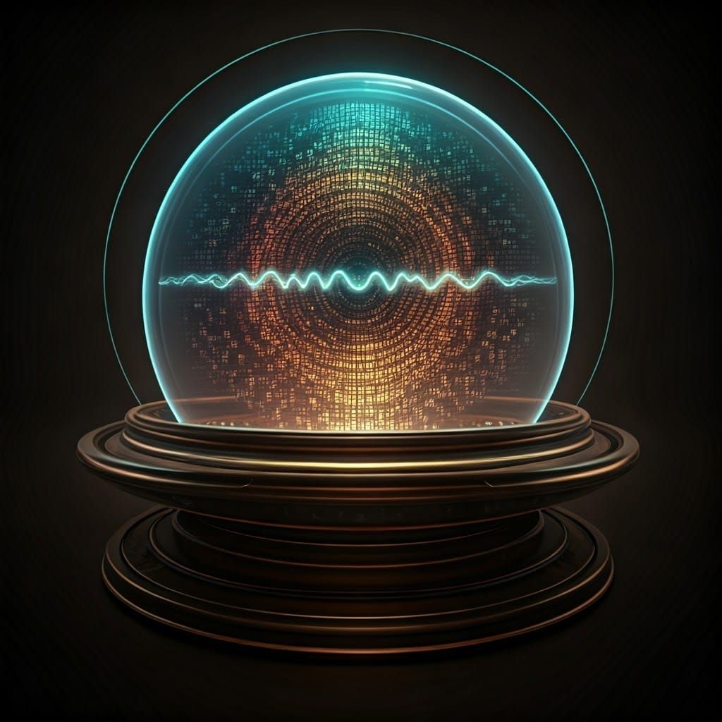 Futuristic Biomechanical Interface with Pixel Gradient