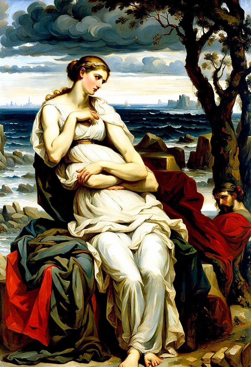 Iphigenia in Aulis: A 19th Century Oil Painting
