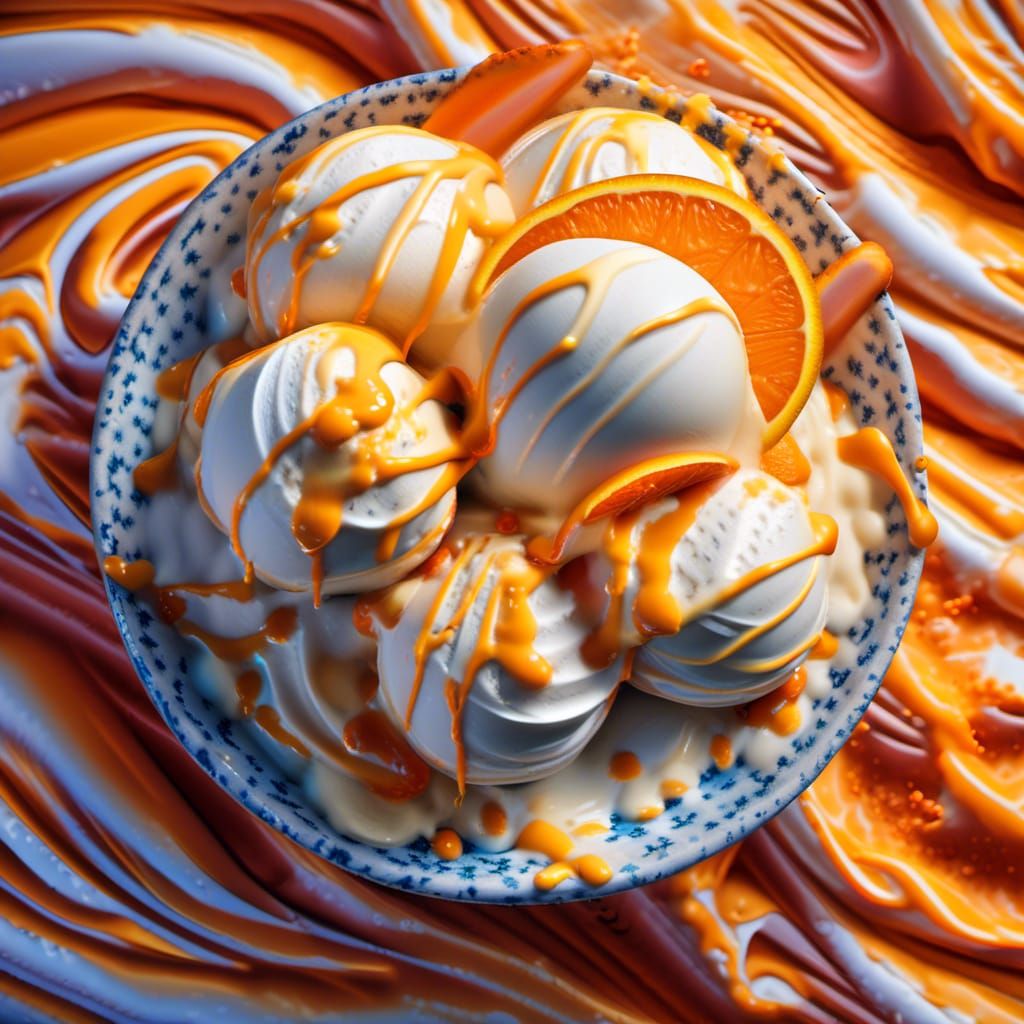 Orange Swirl Ice Cream