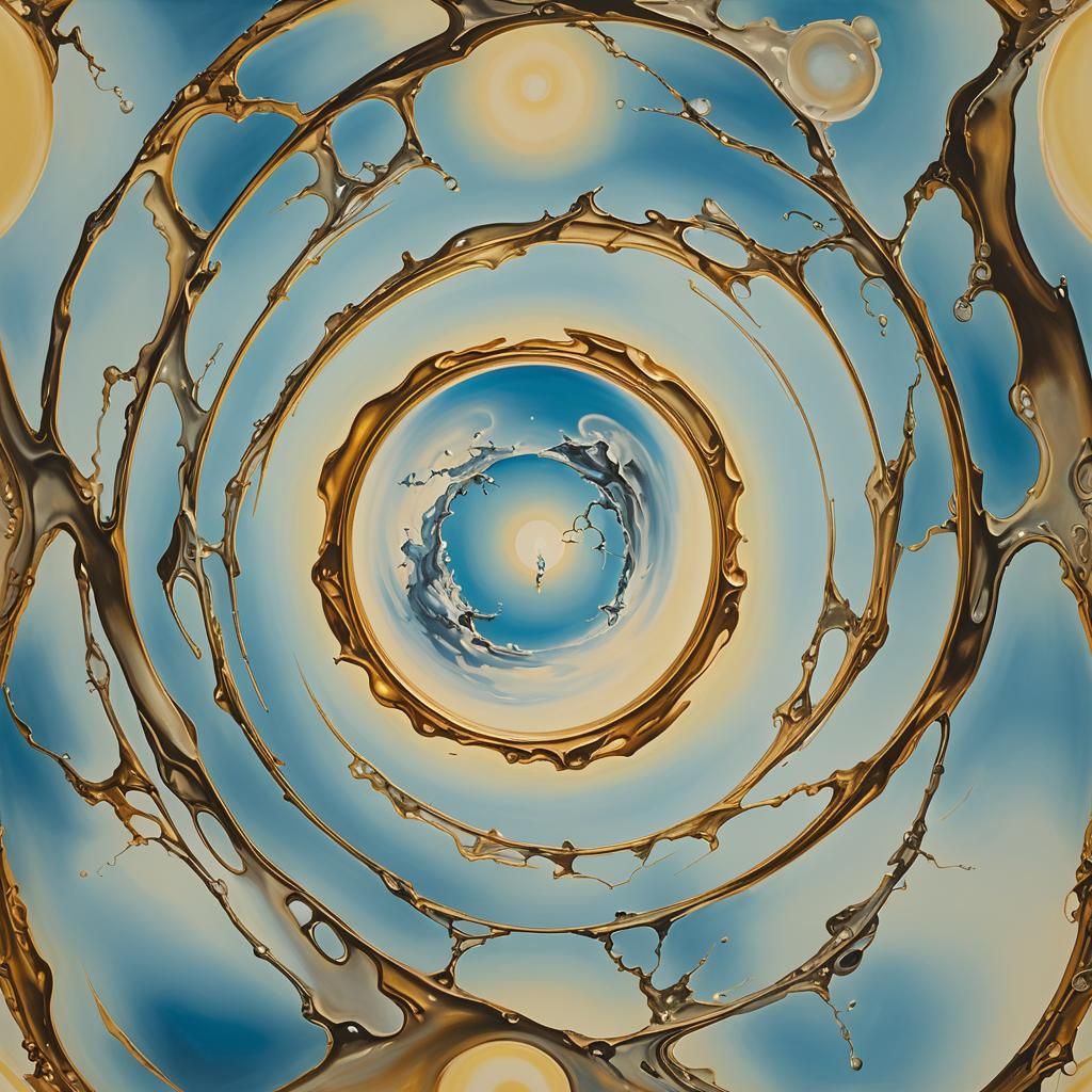 Surreal Circle of Light in Dali Style