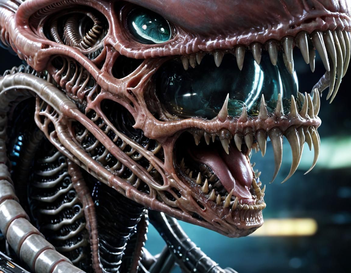 Xenomorph Recursion in Hyperdetailed Concept Art