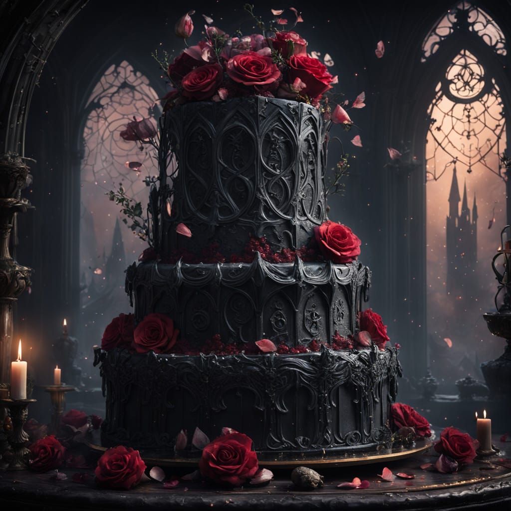 Ethereal Couple in Whimsical Gothic Splendor