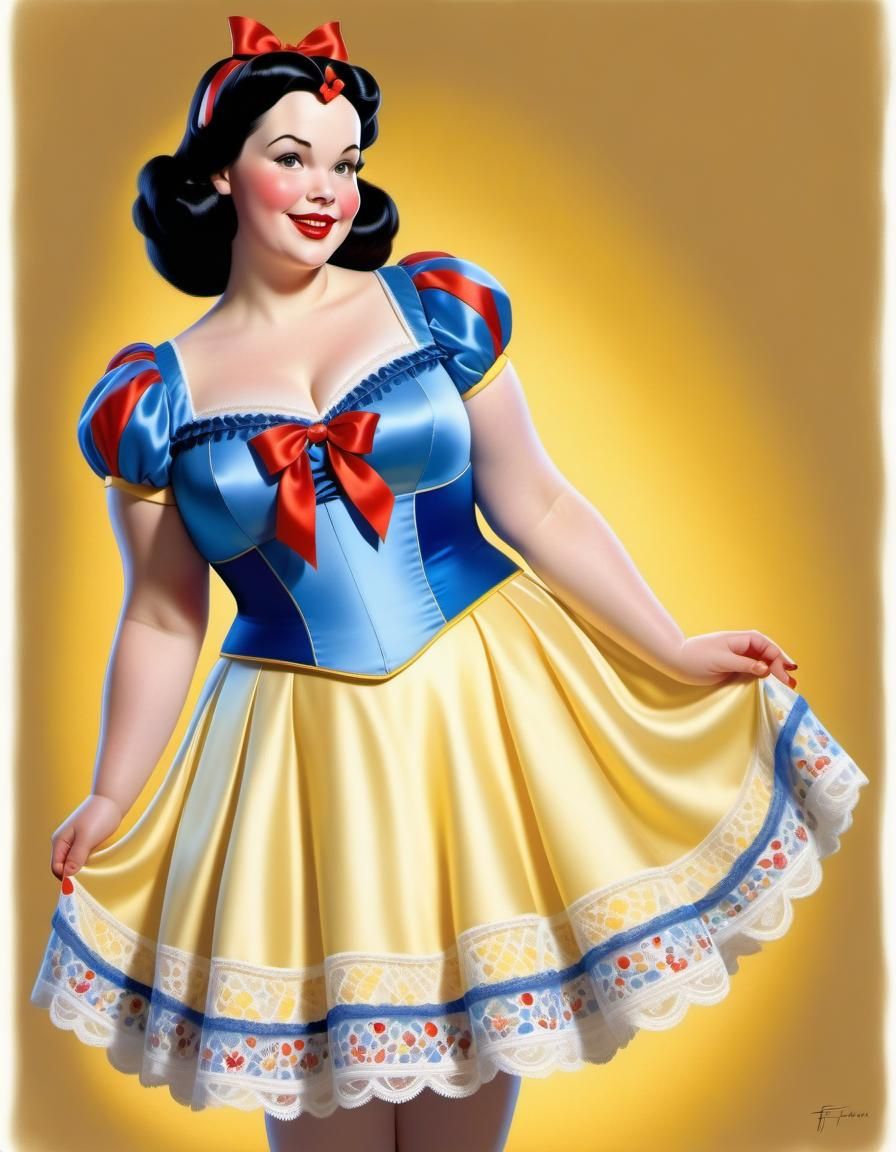 Snow White Inspired Woman in Art Frahm Style
