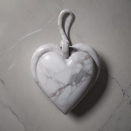 Anatomically Accurate Marble Heart: Realistic HD Render