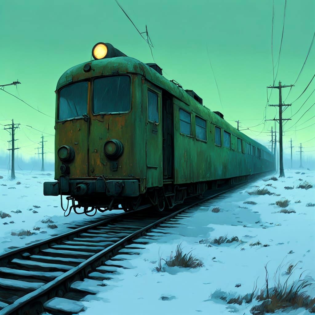 Haunted Train in Post-Apocalyptic Wasteland