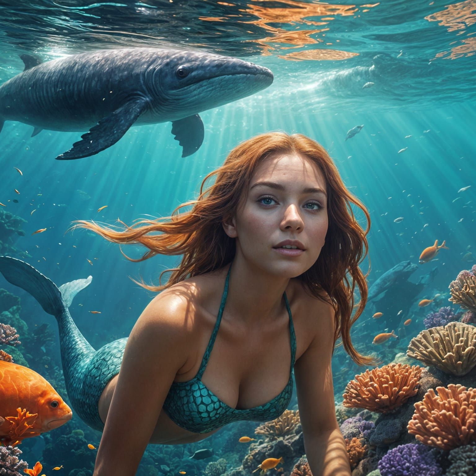 Swimming with a friend