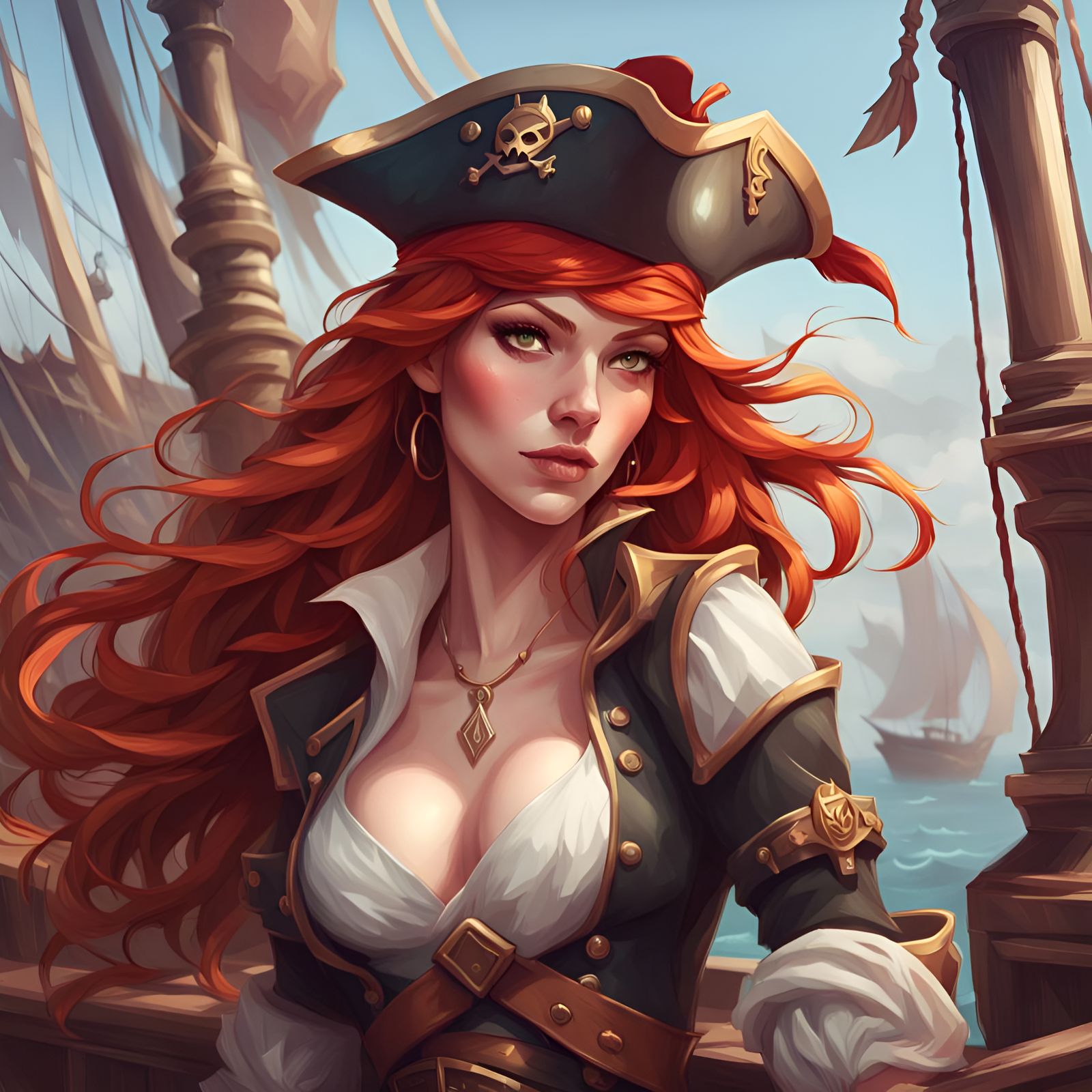Hot RedHead Pirate Girl