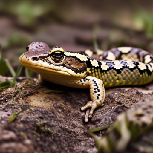 Toad Snake in Swamp: Detailed Professional Photography