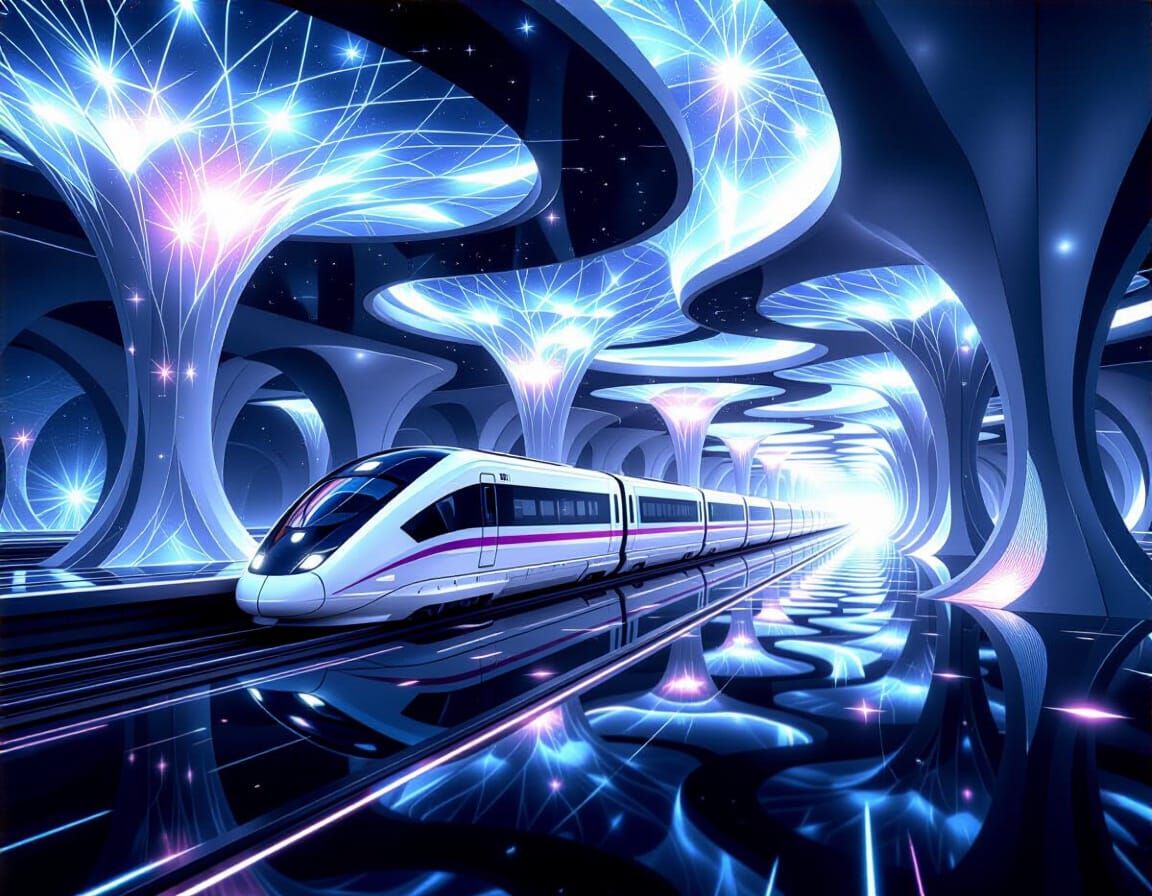 Living Continuum Maglev Station: Reality Merges