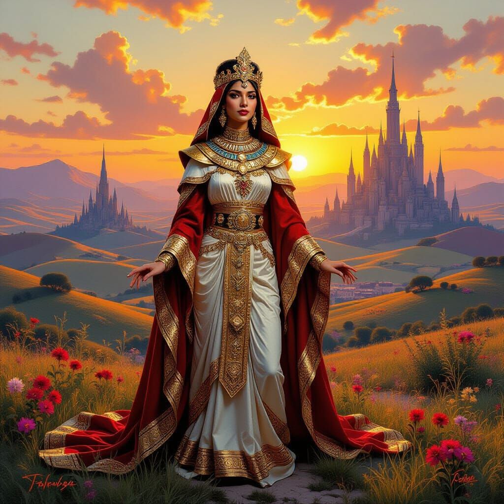 Mummified Princess in High Radiopolis Landscape