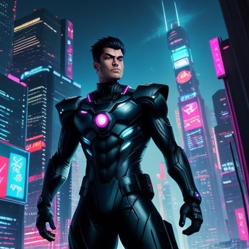 Space Cop Sharivan Hero in Manga Style