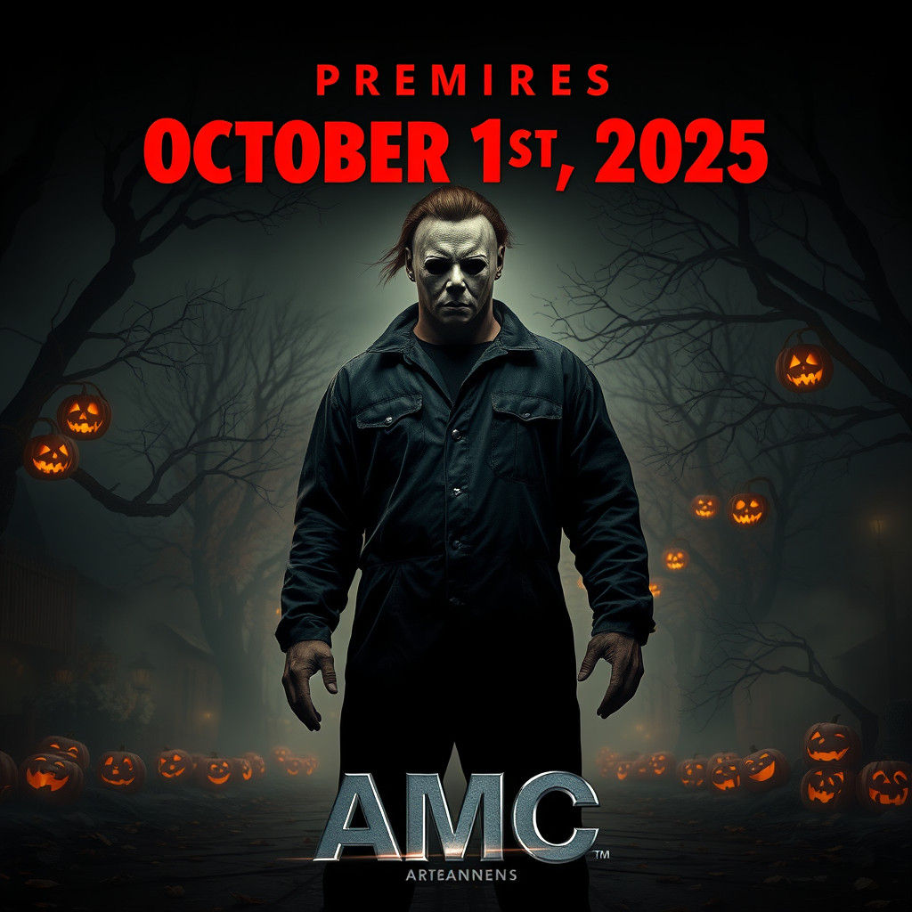 Menacing Michael Myers Halloween Movie Poster