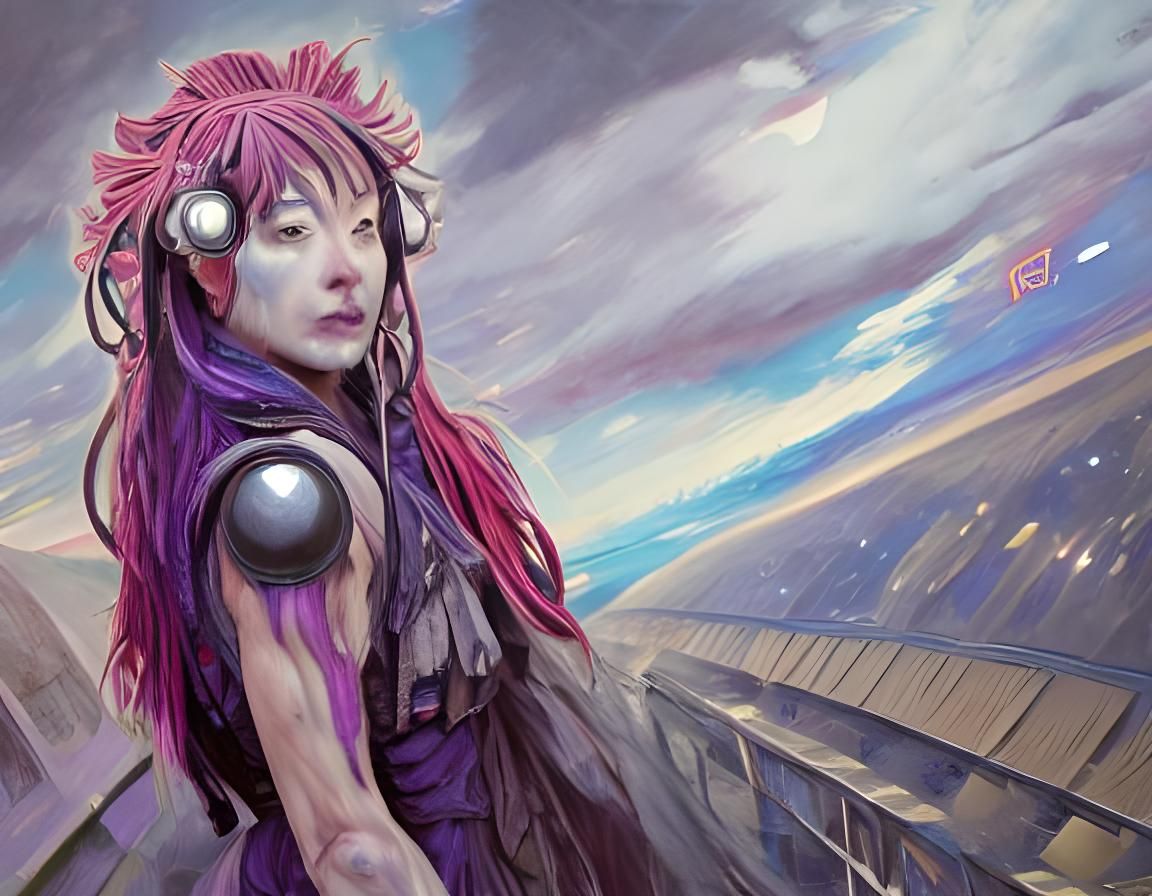 Energetic Anime Girls Dancing on Snowy Mountain