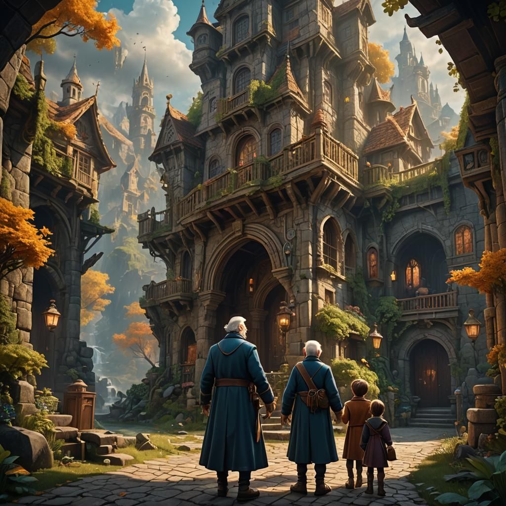 Grandfather's Tales: A Matte Painting in 8k