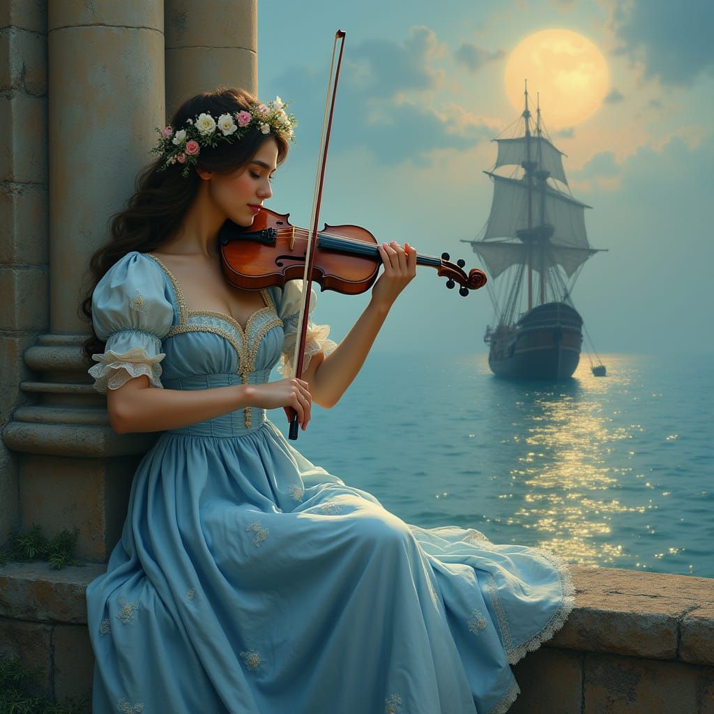 Moonlit Violin Serenade in Classical Style