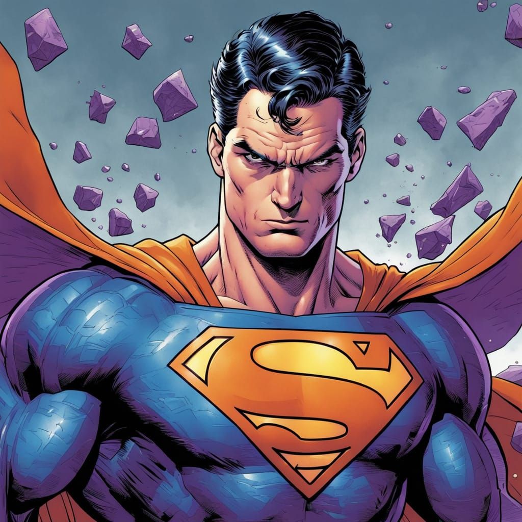 Superman with Orange and Purple Uniform