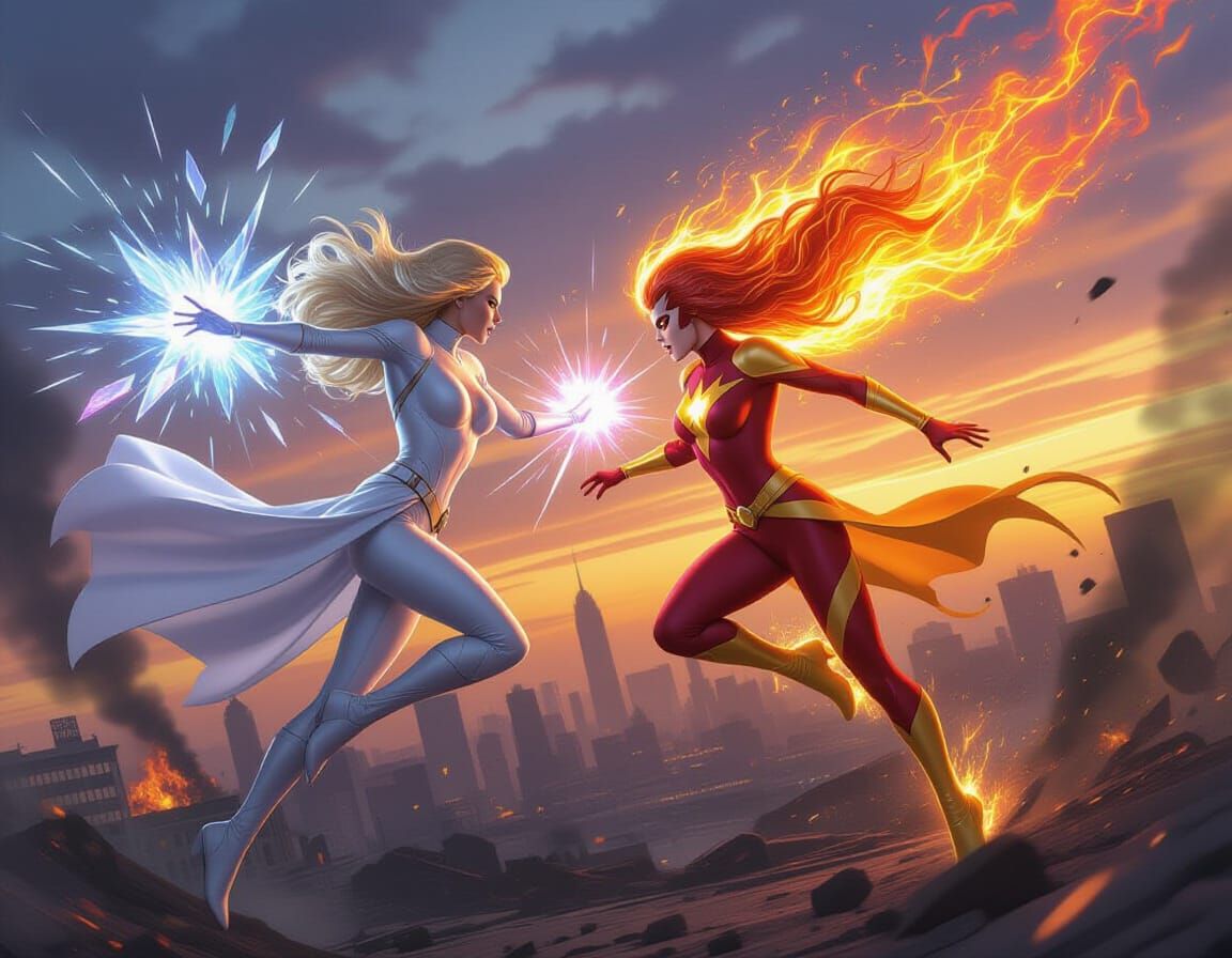 Emma Frost and Jean Grey: Epic Battle