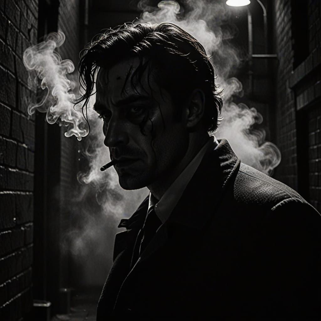 Sleek Figure in Dark Alley