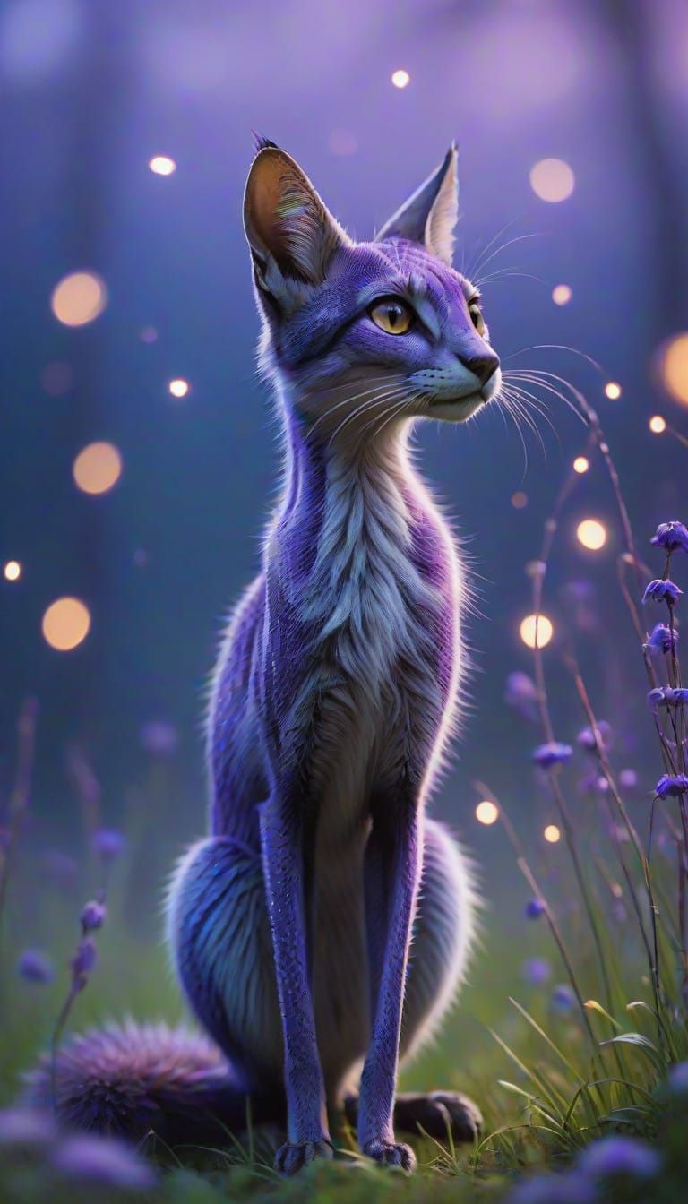 Gracious Feline in Mystical Twilight