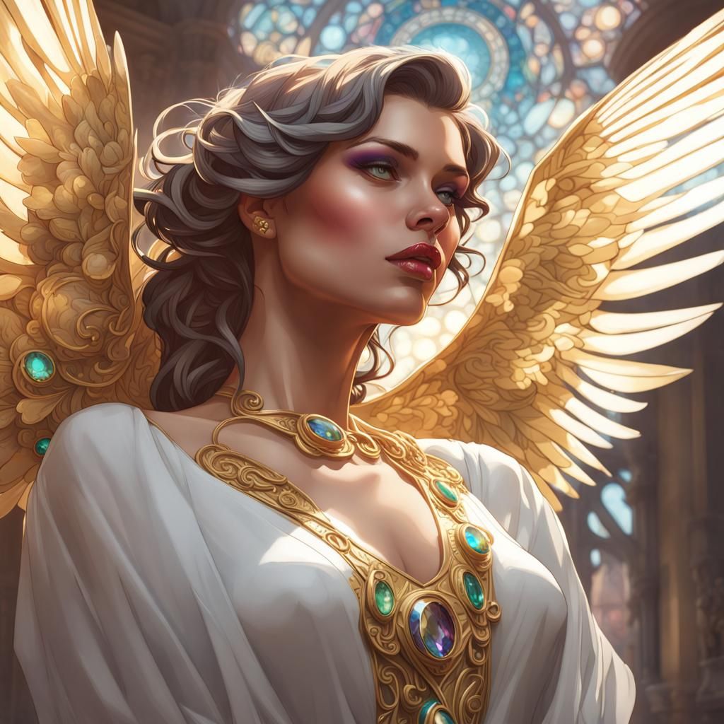 Gilded Swallow with Precious Stones, Hyperdetailed Art