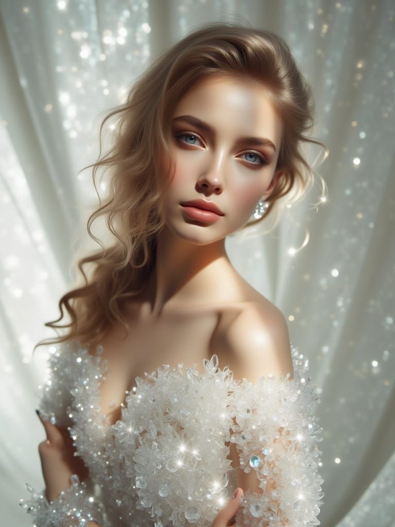 Highly Detailed Portrait of a Young Woman in Soft Light