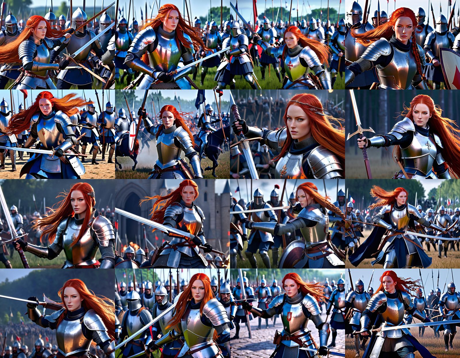 Young Woman Warrior During the 100 Years' War