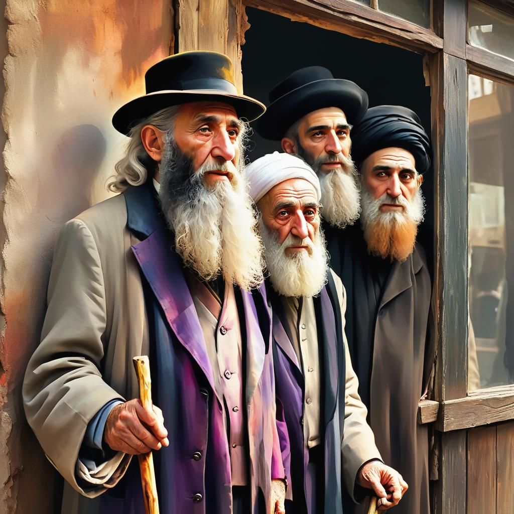 Hasidic Boy Peekaboo: A Digital Portrait