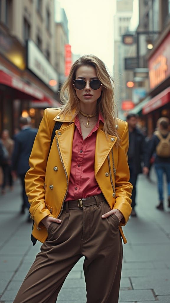 Confident Street Style in Cinematic Realism