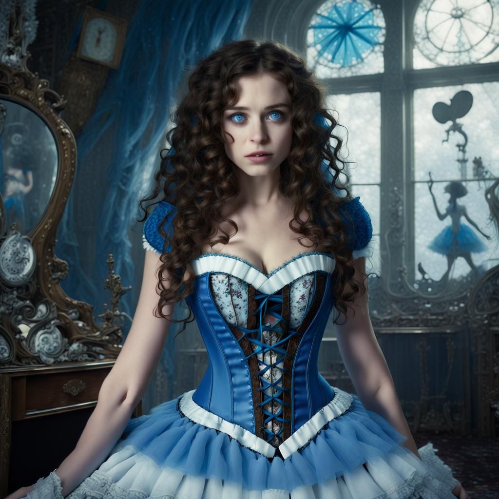 Alice in Wonderland with Haunted Look, Digital Matte Paintin...