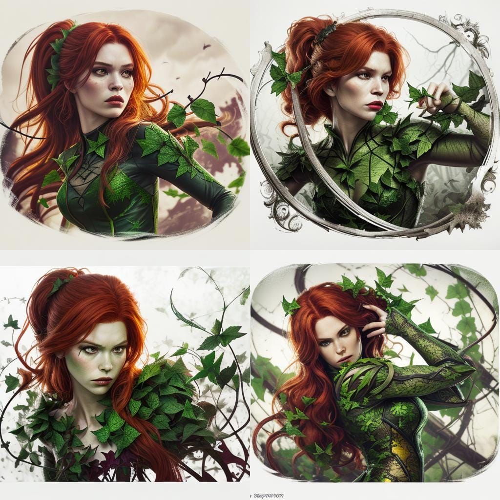 Hyperrealistic Poison Ivy in High Definition