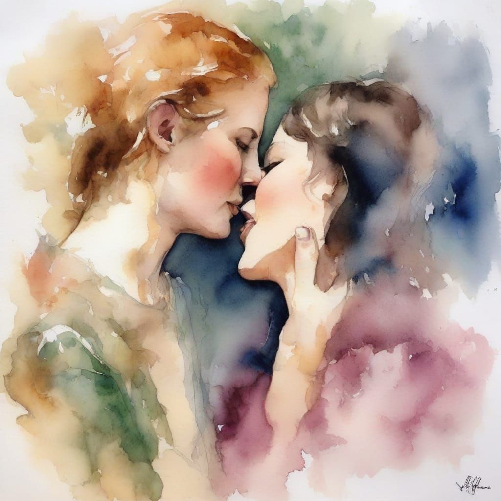 Love Letter in Delicate Watercolor Style