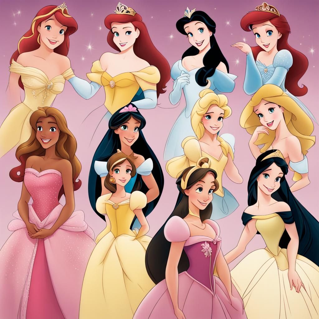AI Generated Disney Princess Illustration
