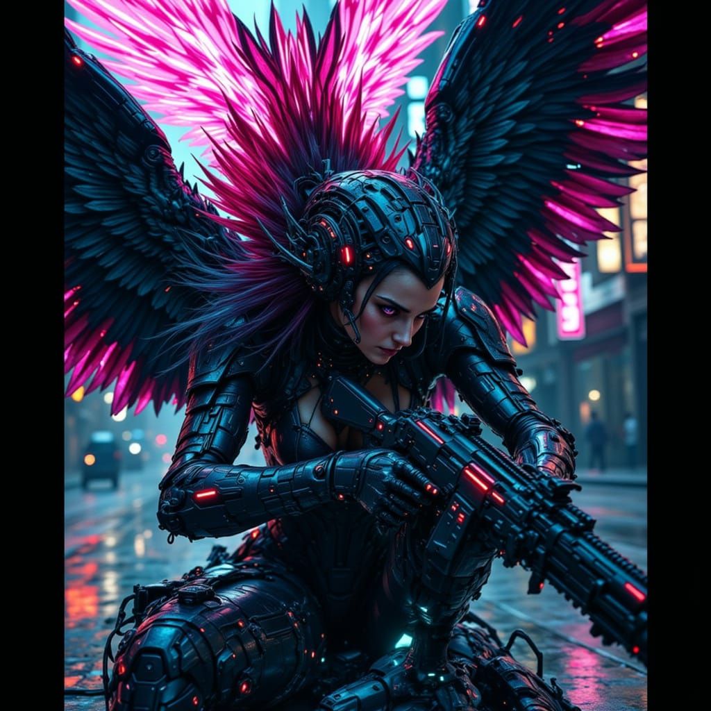 Cyberpunk Sci-Fi Poster with Moody Atmosphere