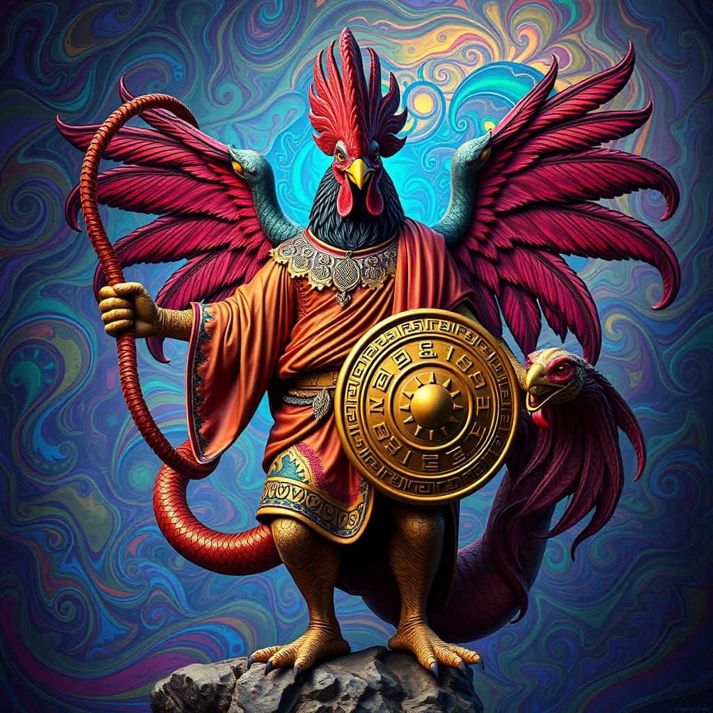 Surreal God of Mysticism Reveals Cosmic Power in Psychedelic...