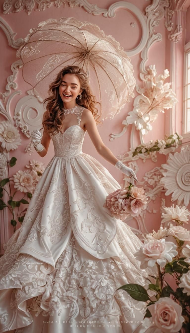 Glamorous White Bride in Soft Light