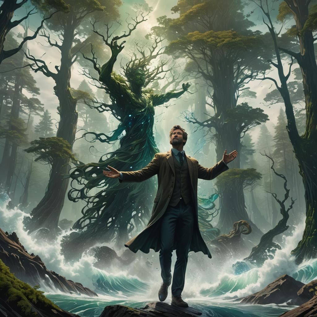 Dynamic Environmental Confrontation in Detailed Digital Art